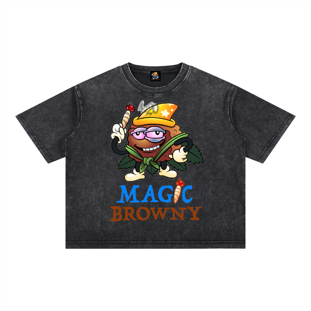 Magic Browny Boxy Cotton T-Shirt