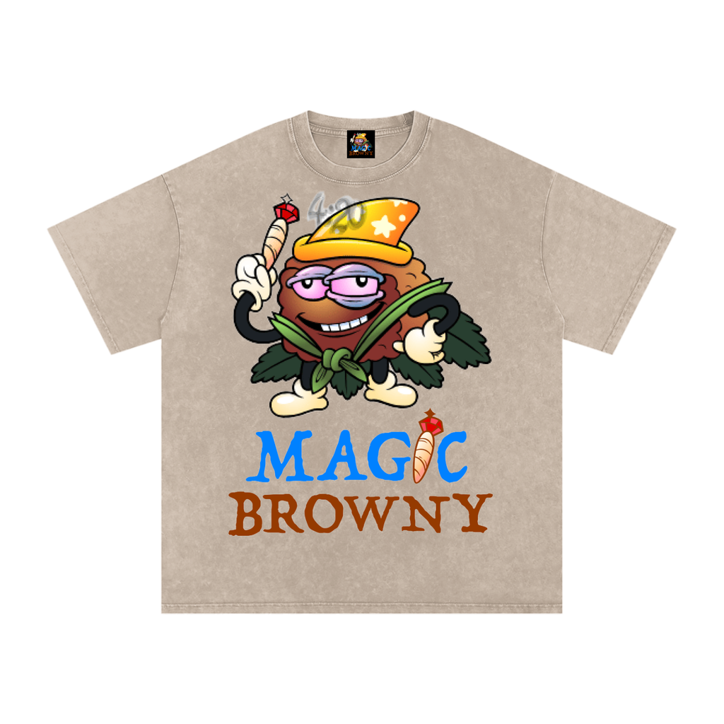 Magic Browny Oversized Cotton T-Shirt