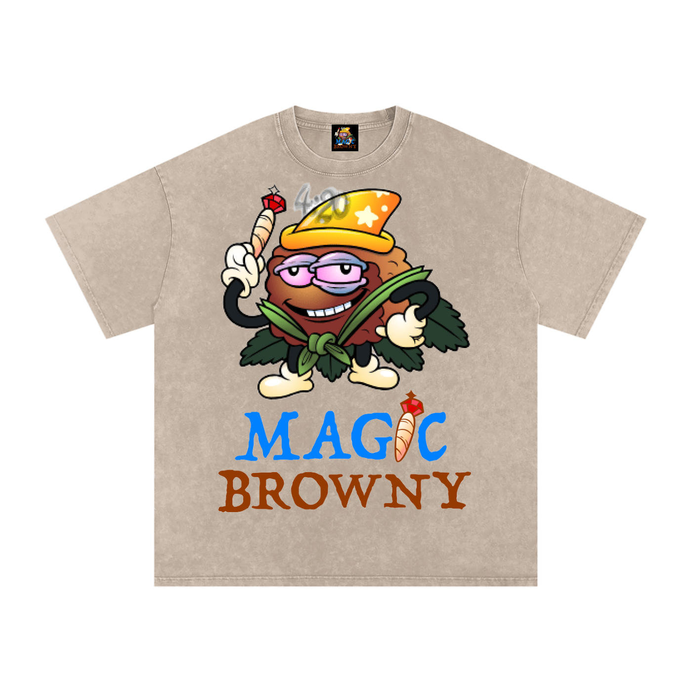 Magic Browny Oversized Cotton T-Shirt