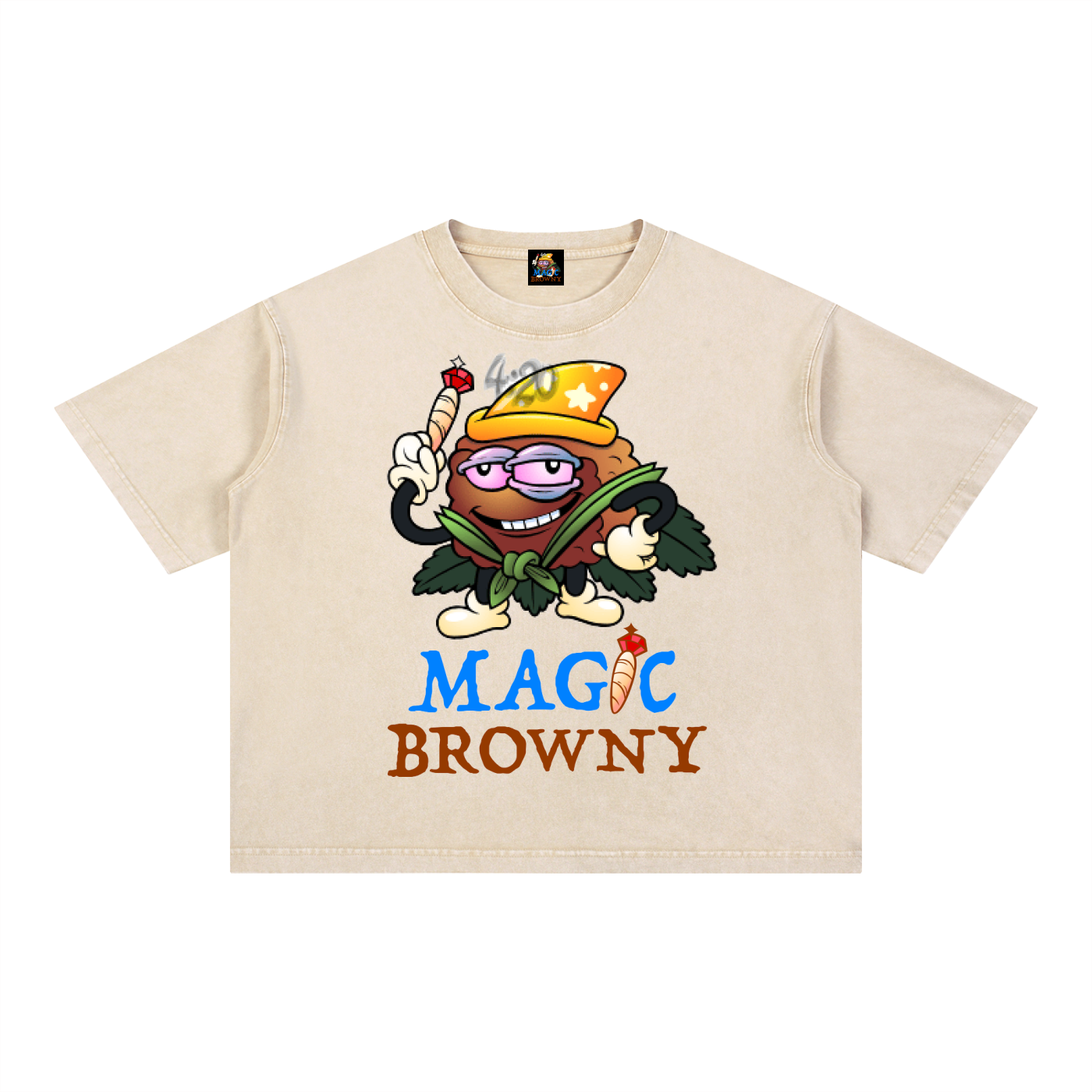 Magic Browny Boxy Cotton T-Shirt