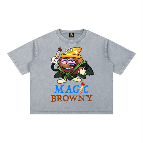 Magic Browny Boxy Cotton T-Shirt