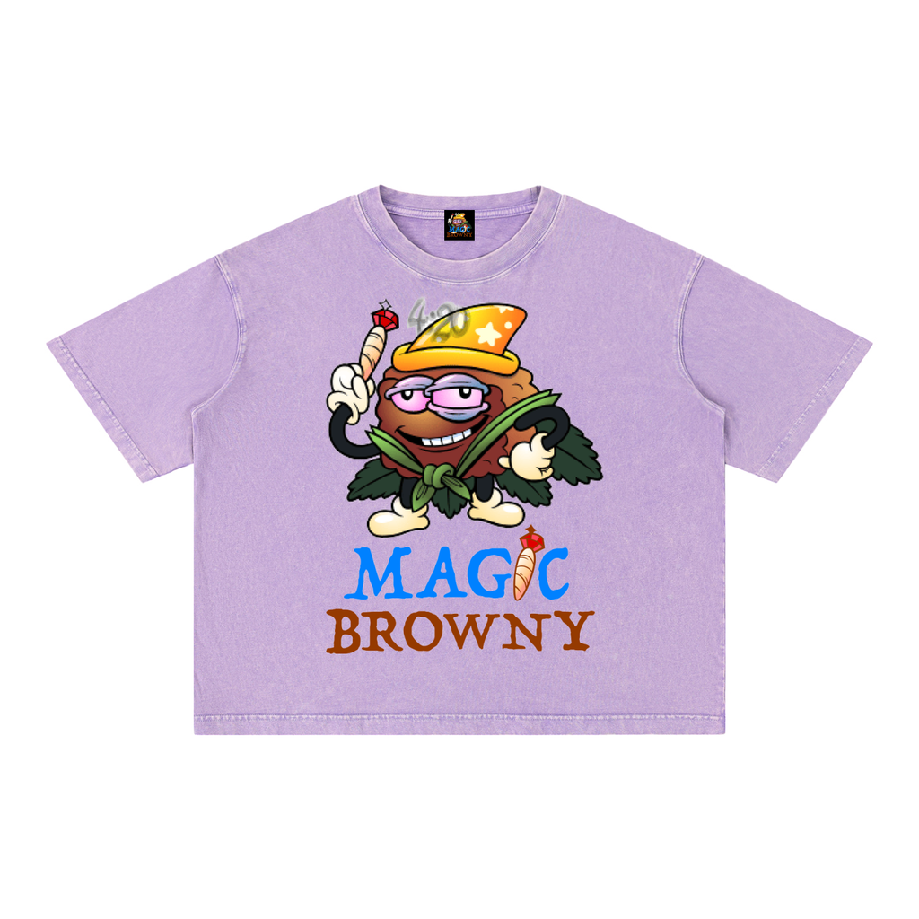 Magic Browny Boxy Cotton T-Shirt